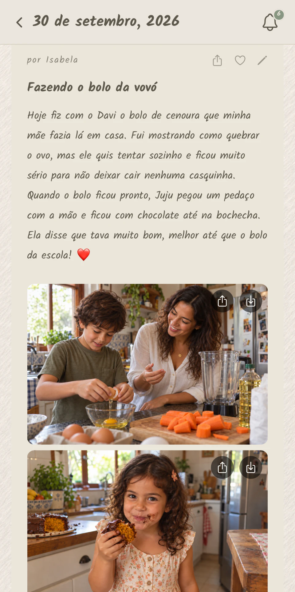 Tela real de uma memória escrita na Memmor